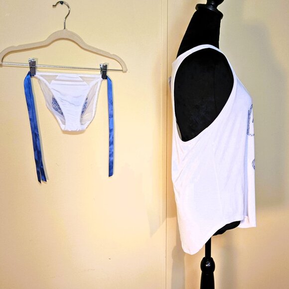 VS 2pc BETTER HALF Tank Top and Panties Set Bridal Wear/ IDO Collection NWT - Picture 1 of 7